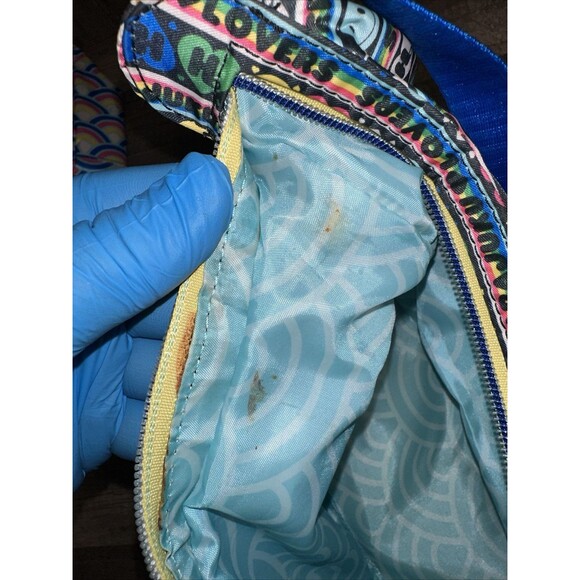 2 Harajuku Lovers Gwen Stefani Colorful Purse Crossbody Bag Smiley face Hearts - Picture 8 of 16